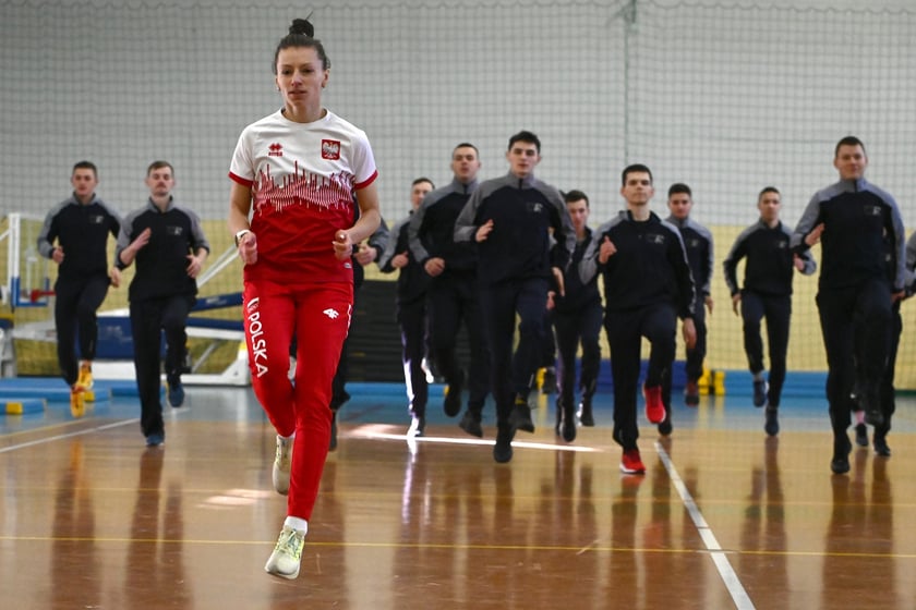 Trening biegowy prowadziła st. szer. Joanna Linkiewicz