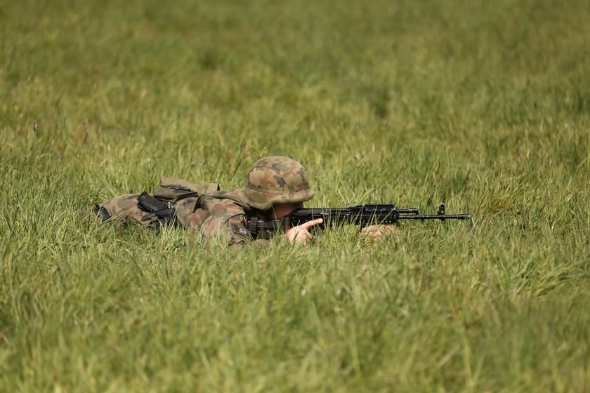 Ćwiczenia w szkole oficerskiej realizowano na podstawie doświadczeń z frontu w Ukrainie