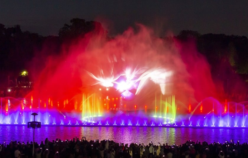Pokaz fontanny multimedialnej we Wrocławiu. Pierwszy pokaz specjalny po dwuletniej przerwie