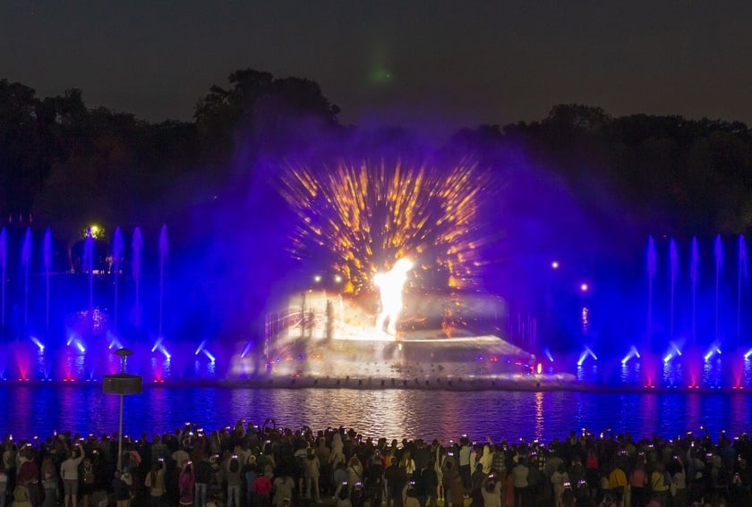 Pokaz fontanny multimedialnej we Wrocławiu. Pierwszy pokaz specjalny po dwuletniej przerwie
