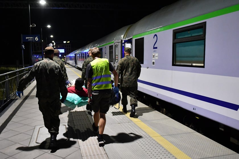 ranni żołnierze z Ukrainy we Wrocławiu