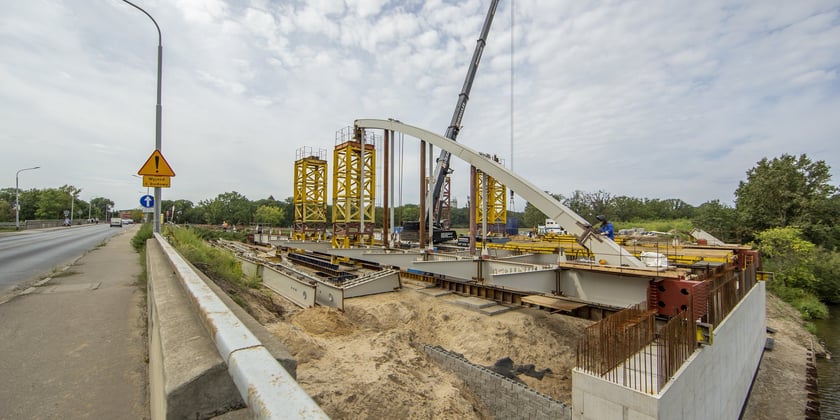 Budowa nowych mostów Chrobrego, wrzesień 2022