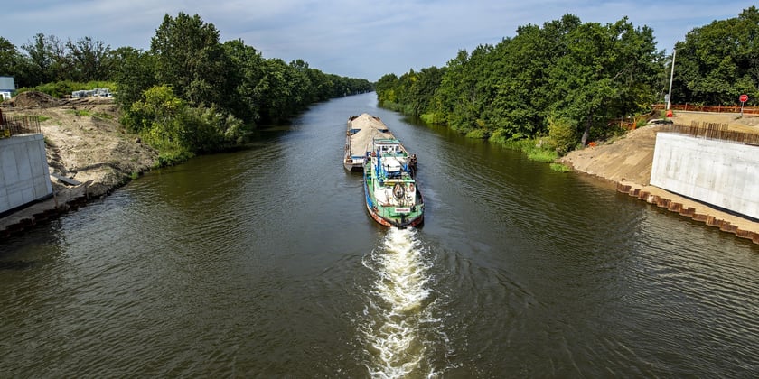 Budowa nowych mostów Chrobrego, wrzesień 2022