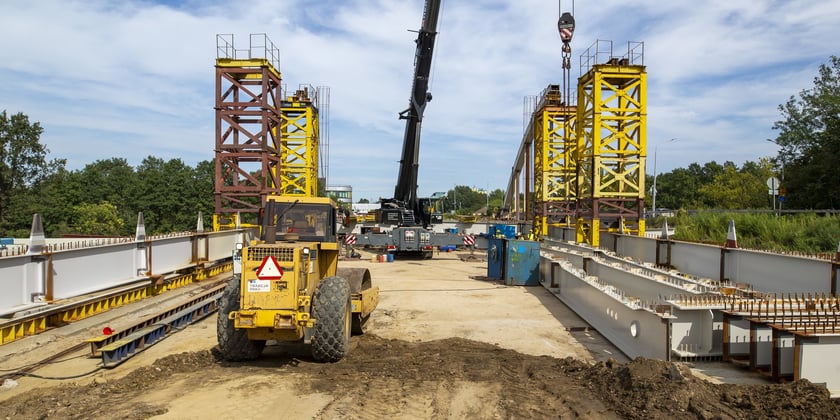 Budowa nowych mostów Chrobrego, wrzesień 2022