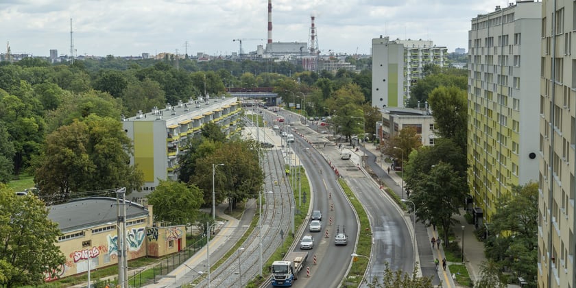 Budowa trasy tramwajowej przez Popowice, wrzesień 2022