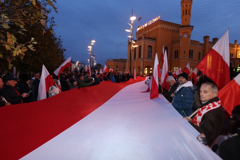 Marsz narodowców 11 listopada 2022 we Wrocławiu