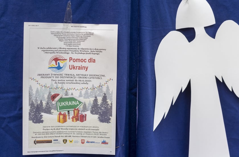Uczniowie i nauczyciele ze Szkoły Podstawowej nr 17 przy ul. Wieczystej uczestniczą w akcji charytatywnej ?Pomoc dla Ukrainy?.