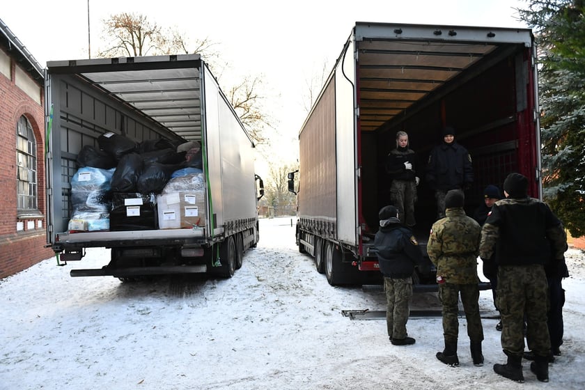 Na zdjęciu uczestnicy akcji pomocy dla Ukrainy