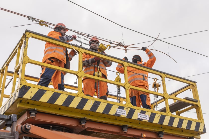 Zdjęcie z budowy TAT na Nowy Dwór, z 8 lutego 2023 roku