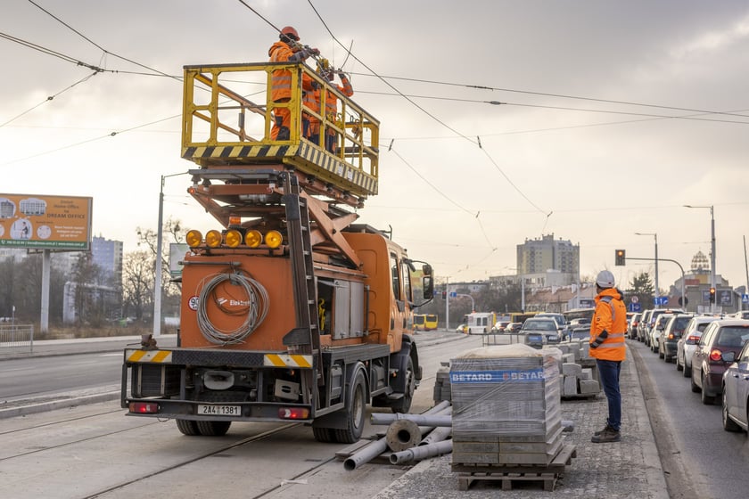 Zdjęcie z budowy TAT na Nowy Dwór, z 8 lutego 2023 roku