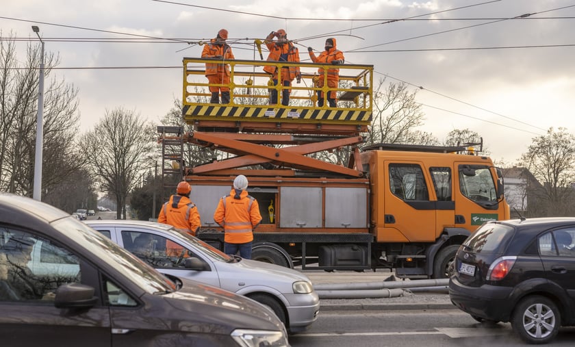 Zdjęcie z budowy TAT na Nowy Dwór, z 8 lutego 2023 roku