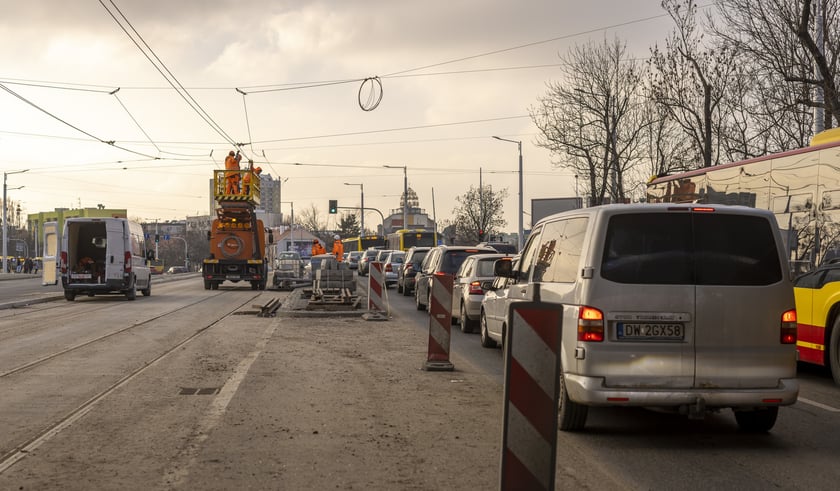 Zdjęcie z budowy TAT na Nowy Dwór, z 8 lutego 2023 roku