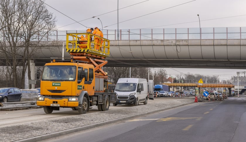 Zdjęcie z budowy TAT na Nowy Dwór, z 8 lutego 2023 roku