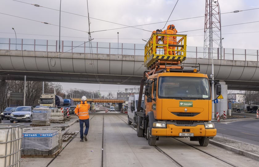Zdjęcie z budowy TAT na Nowy Dwór, z 8 lutego 2023 roku