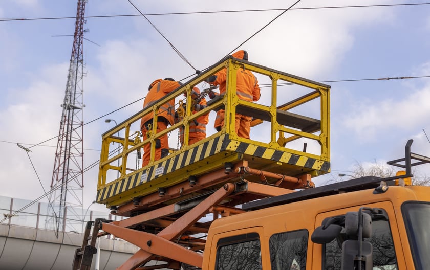 Zdjęcie z budowy TAT na Nowy Dwór, z 8 lutego 2023 roku