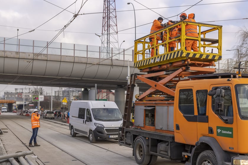 Zdjęcie z budowy TAT na Nowy Dwór, z 8 lutego 2023 roku