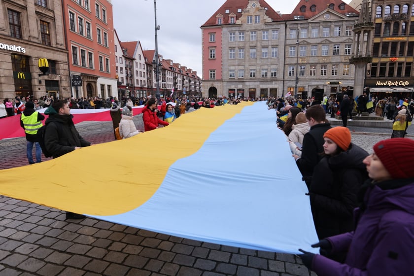 Wrocławskie uroczystości w rocznicę bohaterskiego oporu Ukraińców przeciwko rosyjskiej inwazji