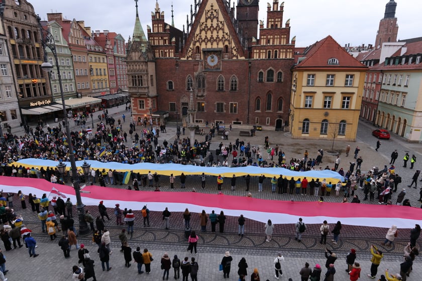 Wrocławskie uroczystości w rocznicę bohaterskiego oporu Ukraińców przeciwko rosyjskiej inwazji
