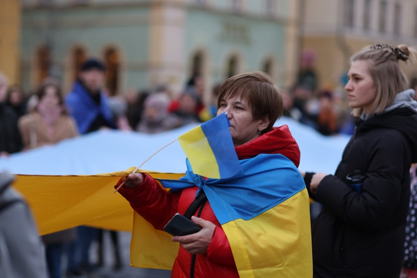 Wrocławskie uroczystości w rocznicę bohaterskiego oporu Ukraińców przeciwko rosyjskiej inwazji
