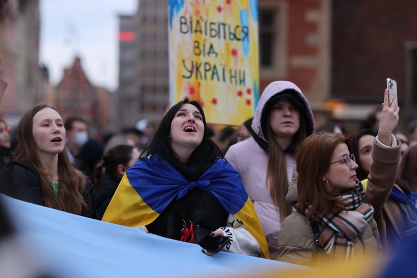 Wrocławskie uroczystości w rocznicę bohaterskiego oporu Ukraińców przeciwko rosyjskiej inwazji