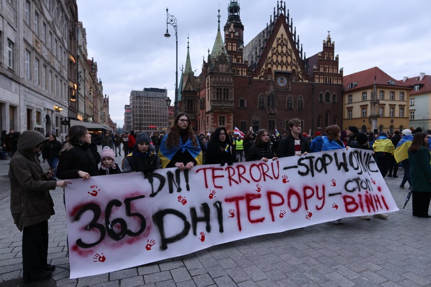 Wrocławskie uroczystości w rocznicę bohaterskiego oporu Ukraińców przeciwko rosyjskiej inwazji