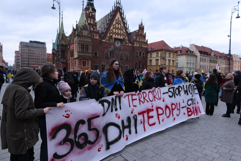 Wrocławskie uroczystości w rocznicę bohaterskiego oporu Ukraińców przeciwko rosyjskiej inwazji