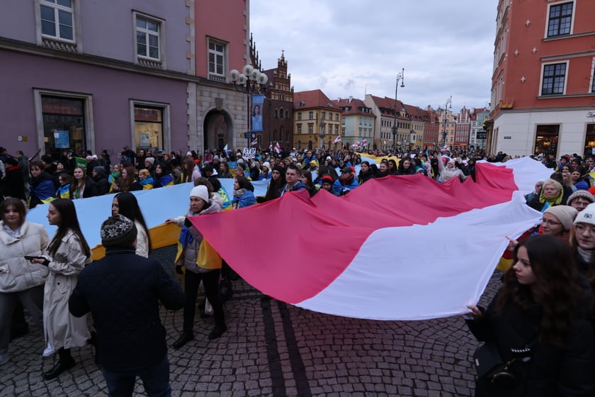 Wrocławskie uroczystości w rocznicę bohaterskiego oporu Ukraińców przeciwko rosyjskiej inwazji