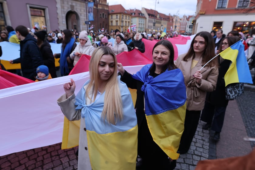 Wrocławskie uroczystości w rocznicę bohaterskiego oporu Ukraińców przeciwko rosyjskiej inwazji