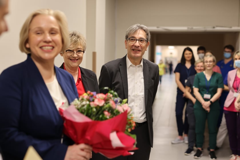 Zdjęcie z oficjalnego otwarcia Ośrodka Żywienia Klinicznego w szpitalu przy ul. Koszarowej