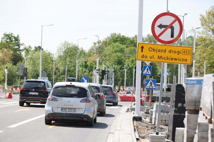Przejezdny odcinek AWW - Olszewskiego - Mickiewicza