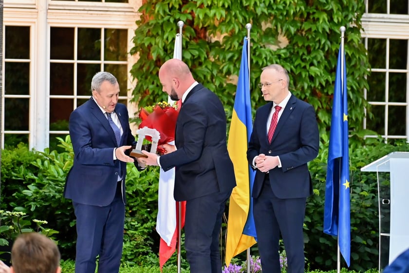 Uroczystość wręczenia Nagrody Jana Nowaka-Jeziorańskiego Andrijowi Deszczycowi.