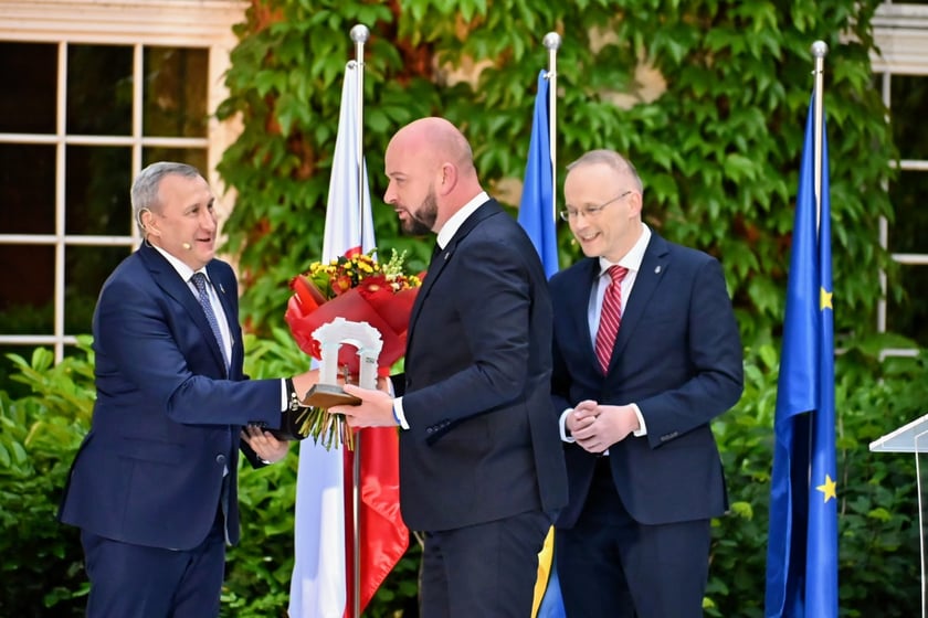 Uroczystość wręczenia Nagrody Jana Nowaka-Jeziorańskiego Andrijowi Deszczycowi.