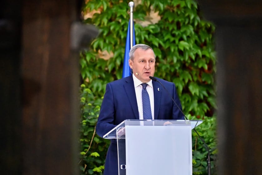Uroczystość wręczenia Nagrody Jana Nowaka-Jeziorańskiego Andrijowi Deszczycowi.