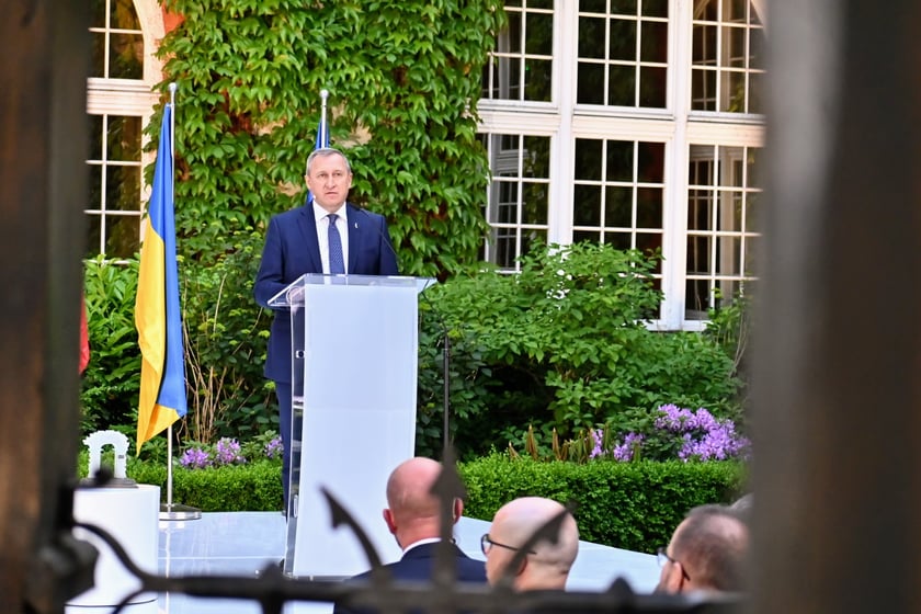 Uroczystość wręczenia Nagrody Jana Nowaka-Jeziorańskiego Andrijowi Deszczycowi.