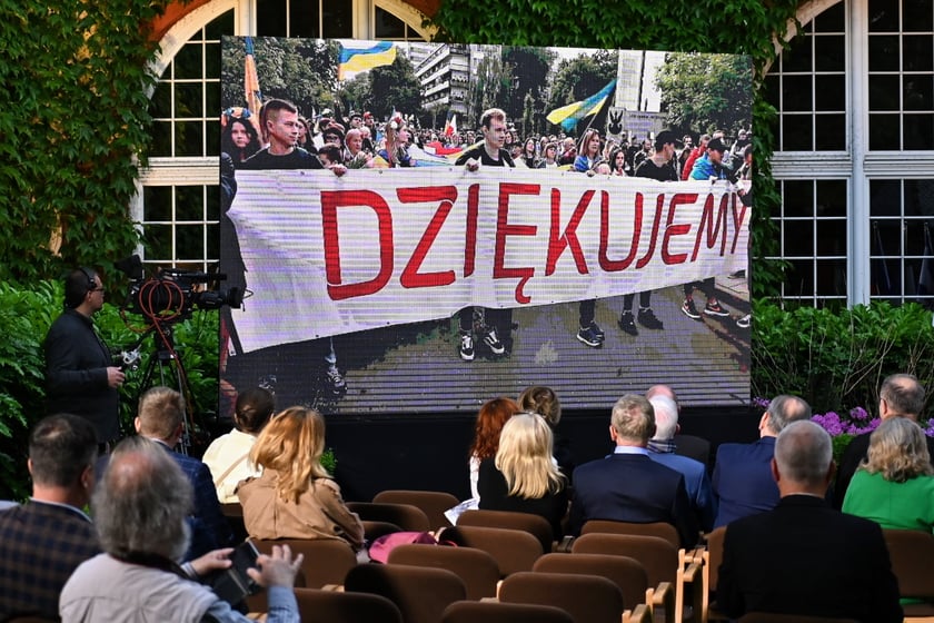 Uroczystość wręczenia Nagrody Jana Nowaka-Jeziorańskiego Andrijowi Deszczycowi.