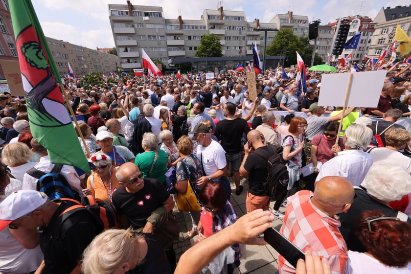 Wiec Donalda Tuska we Wrocławiu