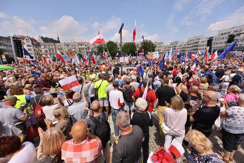 Wiec Donalda Tuska we Wrocławiu