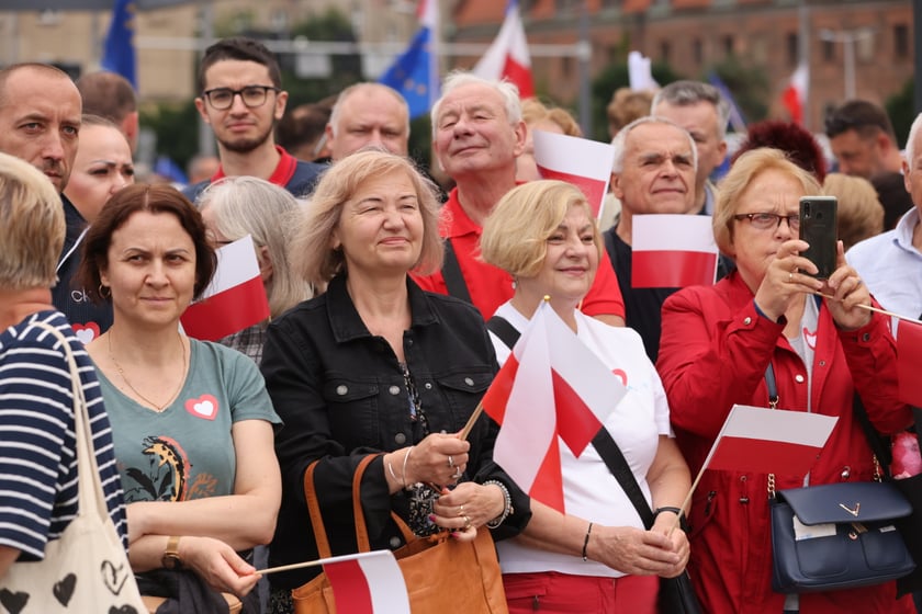 Wiec Donalda Tuska we Wrocławiu na Nowym Targu