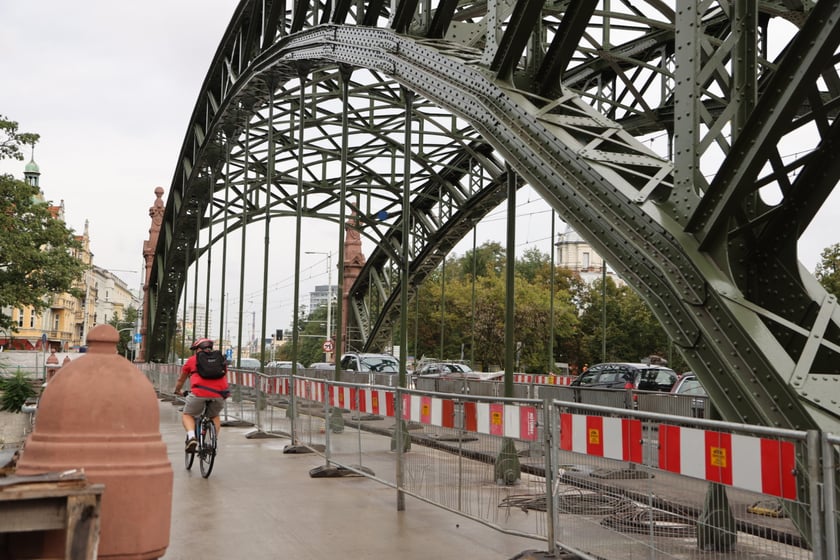 Most Zwierzyniecki bez rusztowań, końcówka sierpnia 2023
