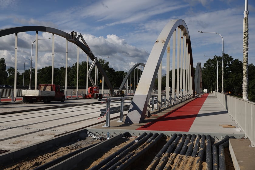 Mosty Chrobrego w dniu próby obciążeniowej, sierpień 2023