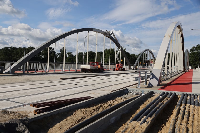 Mosty Chrobrego w dniu próby obciążeniowej, sierpień 2023