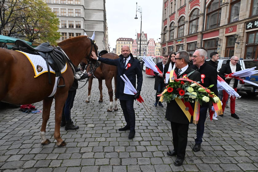 Uczestnicy parady 11 listopada 2023 r.