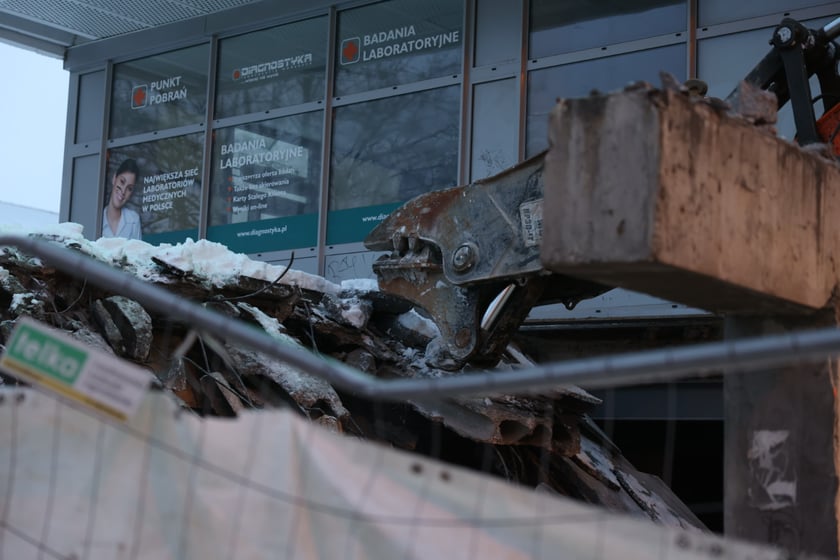 Rozbiórka esplanady na placu Grunwaldzkim
