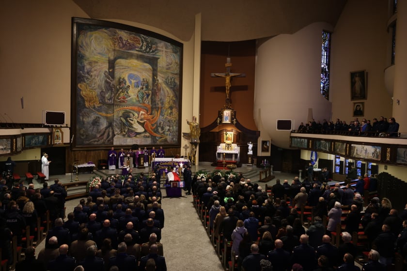 Pogrzeb Ireneusza Michalaka, policjanta, który został zastrzelony w trakcie służby