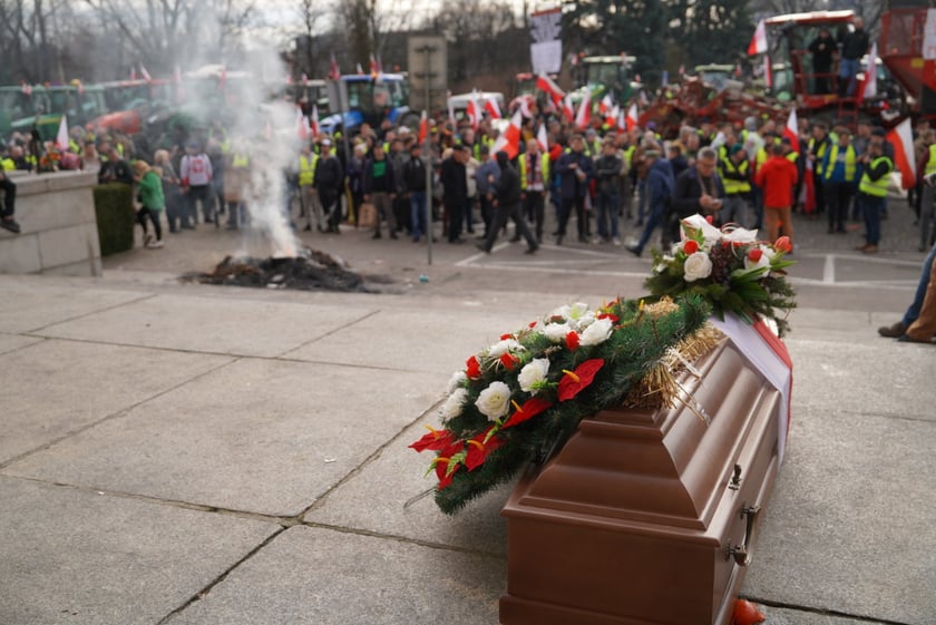 Strajk rolników w centrum Wrocławia 15 lutego