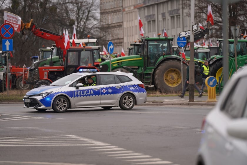 Strajk rolników w centrum Wrocławia 15 lutego
