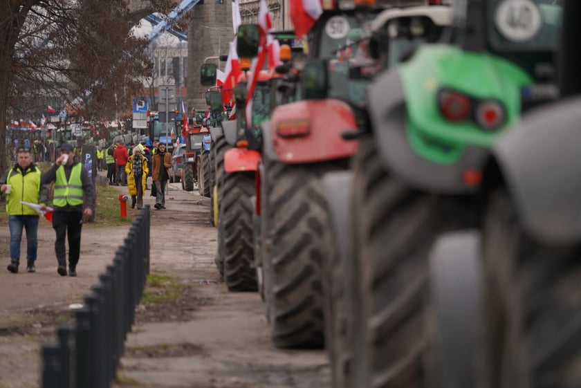 Strajk rolników w centrum Wrocławia 15 lutego