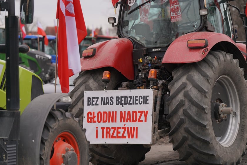 Strajk rolników w centrum Wrocławia 15 lutego