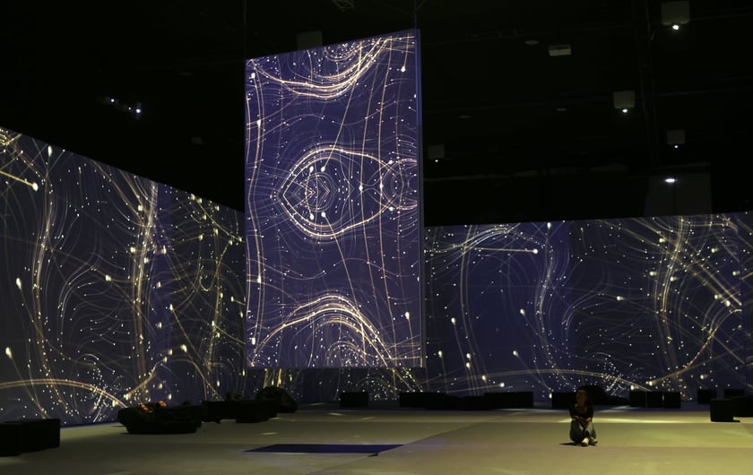 Zdjęcie z wystawy KLIMT – The Immersive Exhibition w hali IASE we Wrocławiu (do 23 lutego 2025)