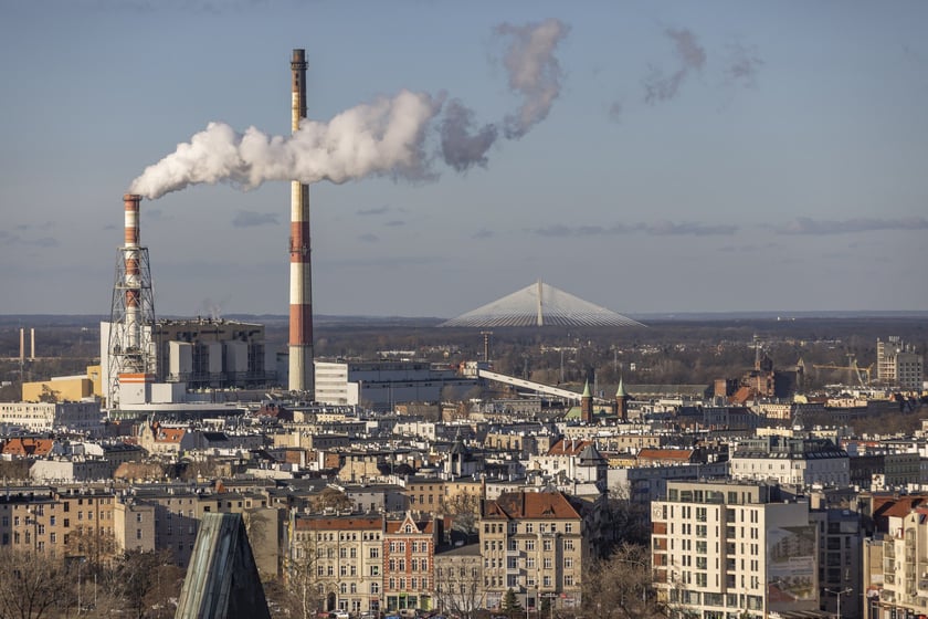 Widok z katedry na Ostrowie Tumskim